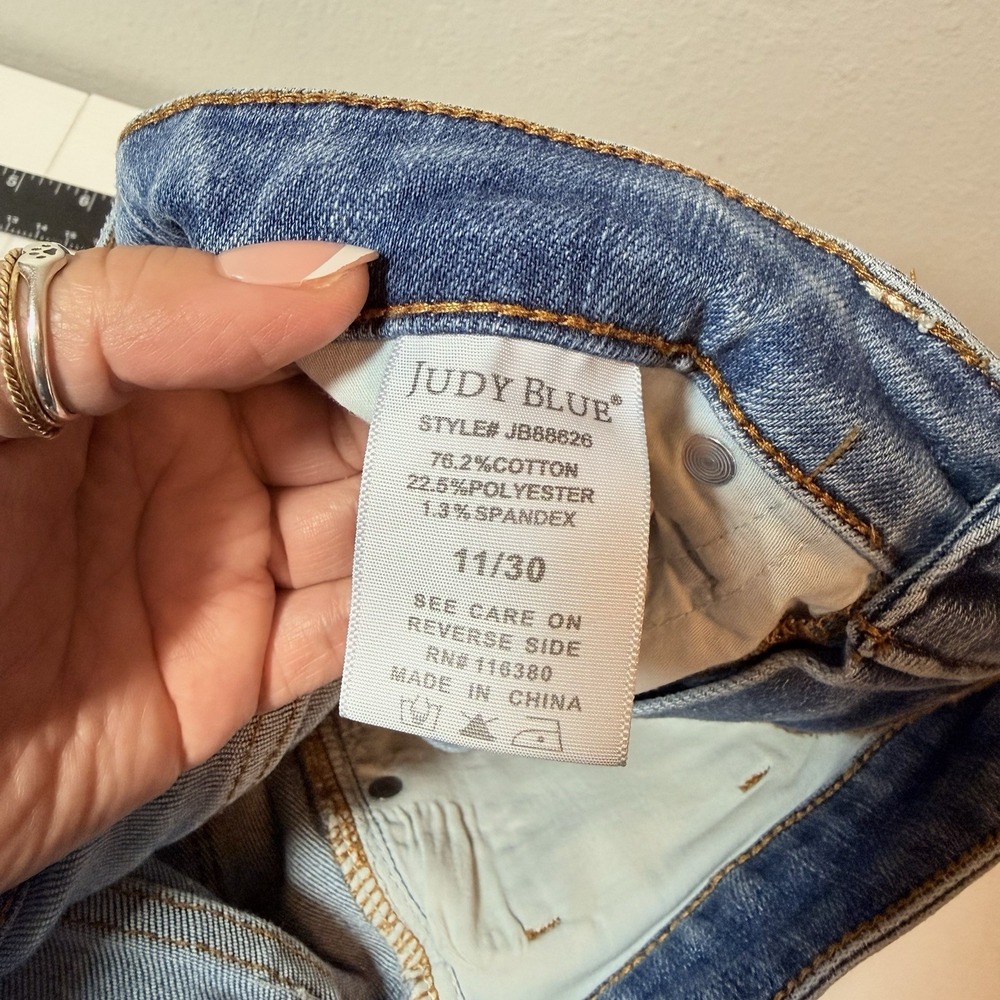 Judy Blue Slim Boot Tummy Control Blue Jeans High Rise Stretch Women's Sz 11/30 - Picture 7 of 10